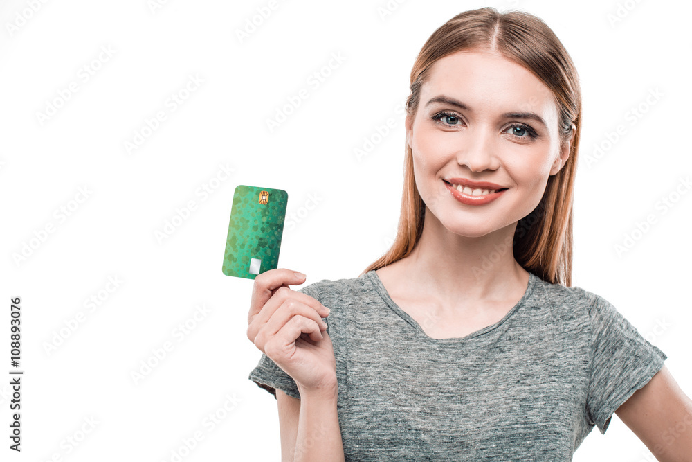 Beautiful young woman on white background Beautiful young woman on white background