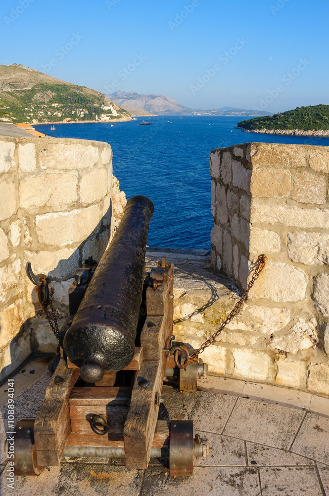 Dubrovnik old city cannon