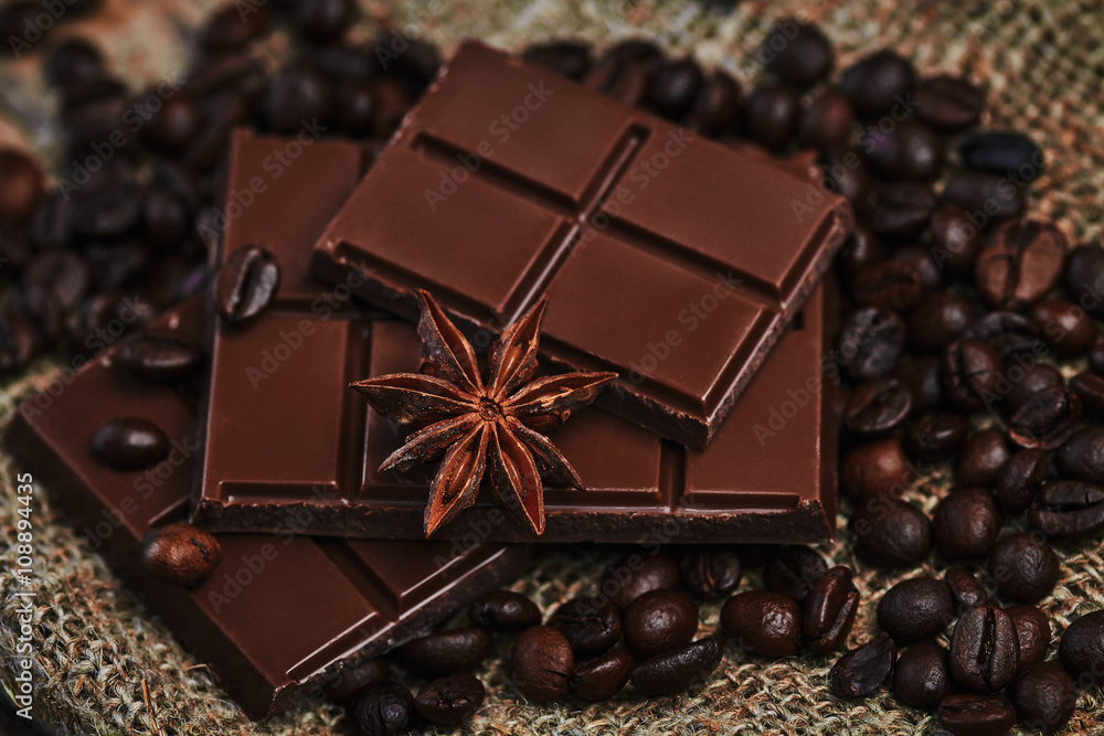 Coffee, chocolate and star anise Coffee, chocolate and star anise