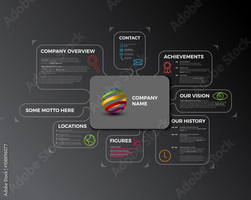 Vector Company infographic overview design template