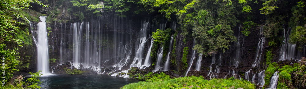 The beautiful Shiraito Falls, Fujinomiya, Shizuoka, Japan
