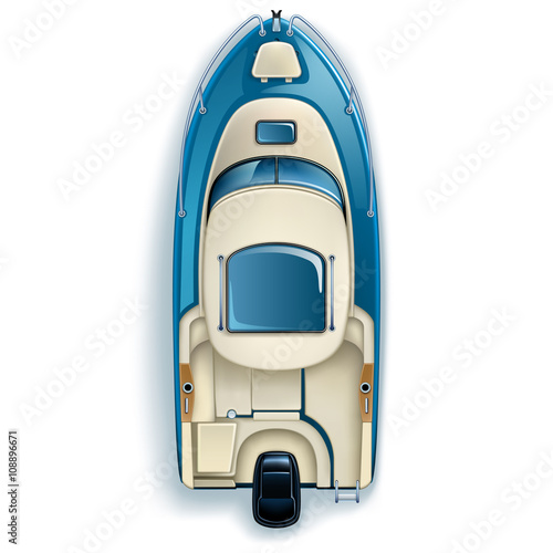 lightweight single-engine boat