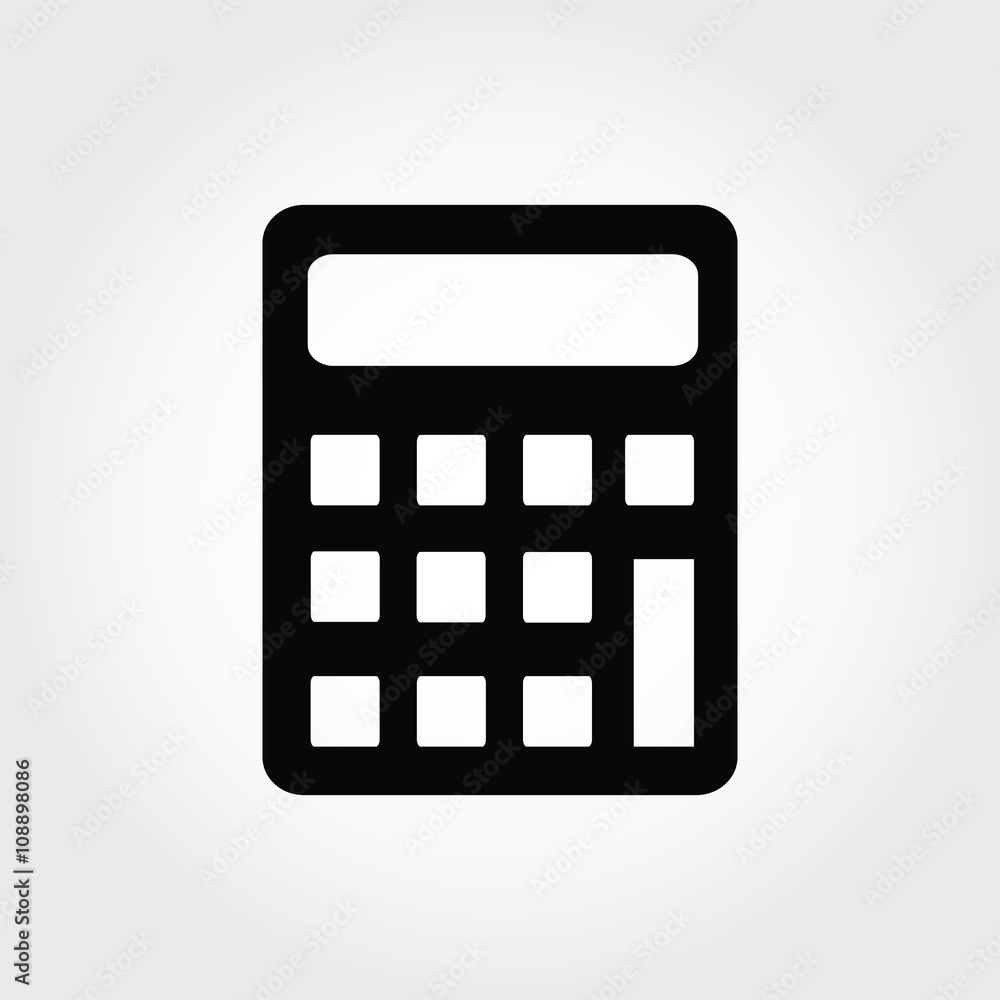 calculator icon, vector illustration. Flat design style calculator icon, vector illustration. Flat design style