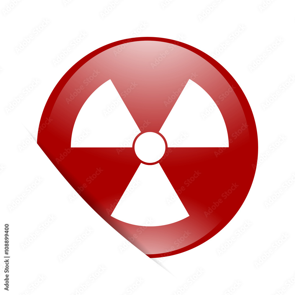 radiation red circle glossy web icon radiation red circle glossy web icon