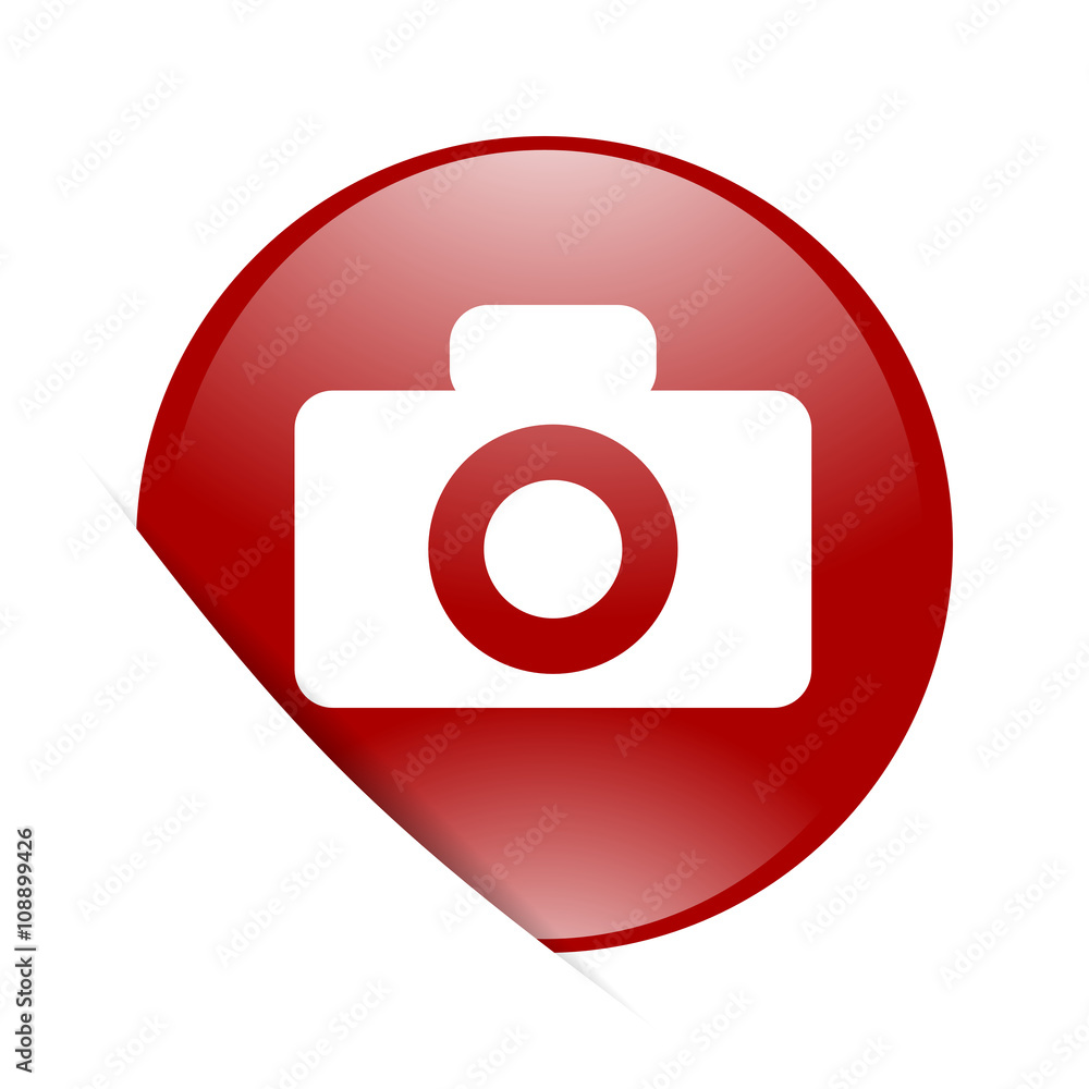 camera red circle glossy web icon camera red circle glossy web icon