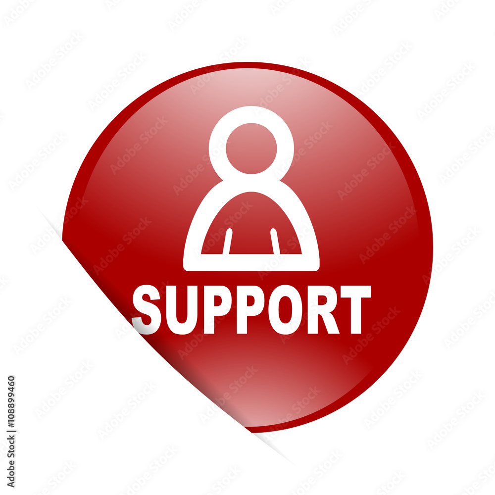 support red circle glossy web icon support red circle glossy web icon