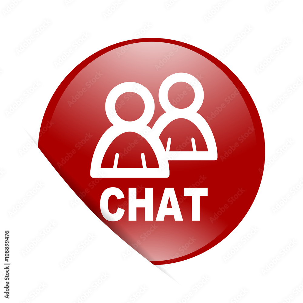 chat red circle glossy web icon chat red circle glossy web icon