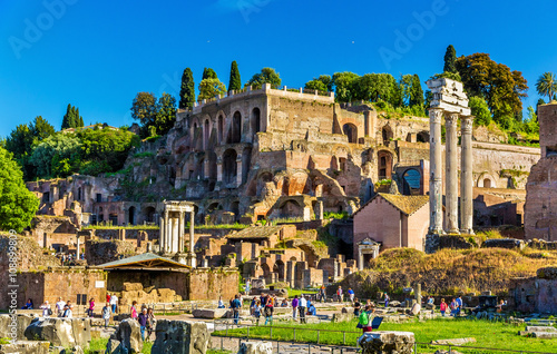 View of Domus Tiberiana in the Roman Forum photo