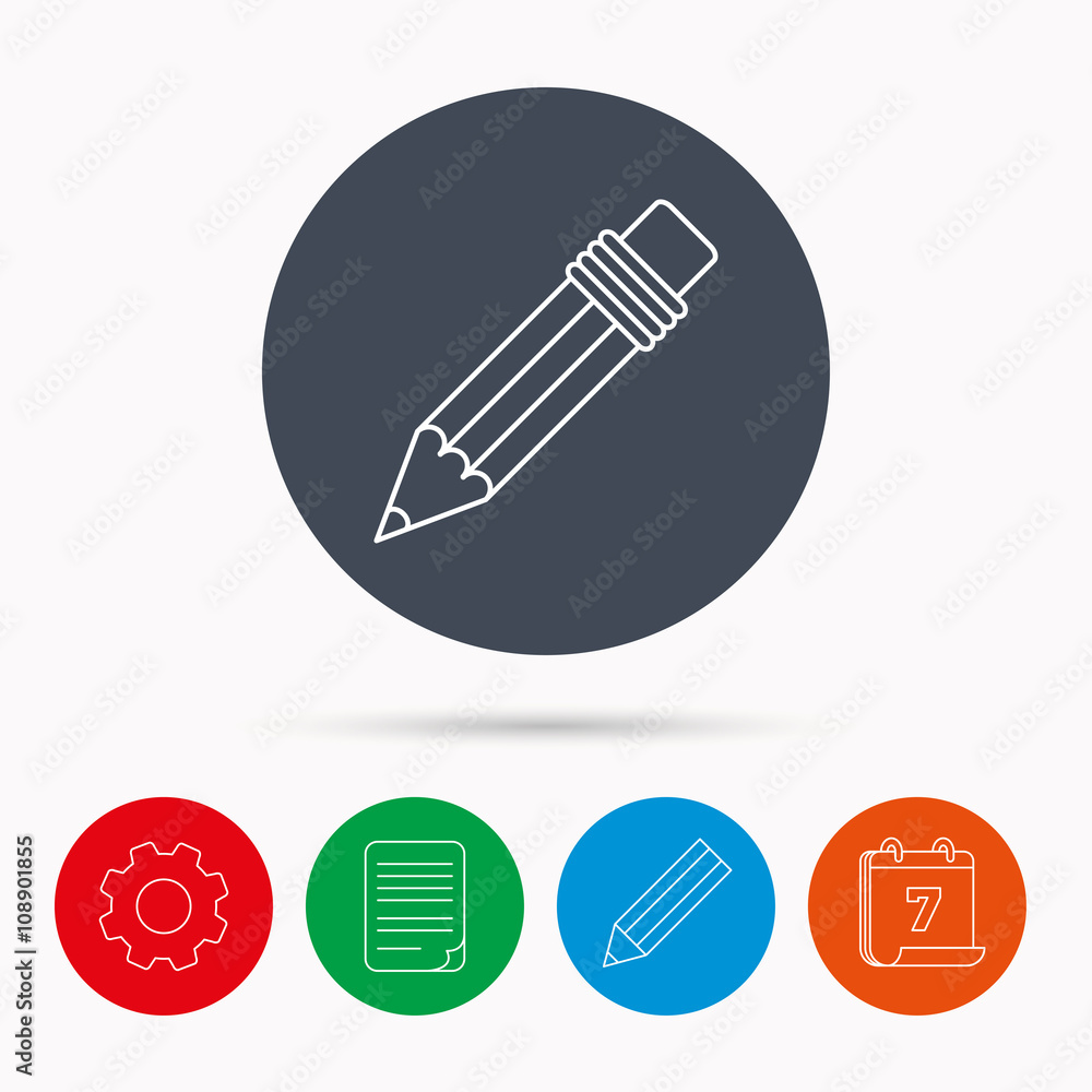 Pencil icon. Drawing tool sign. Pencil icon. Drawing tool sign.