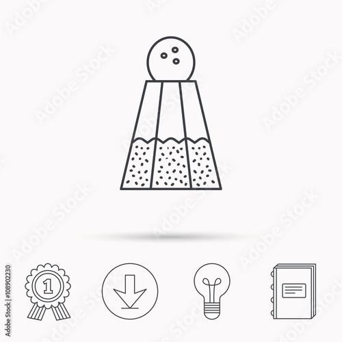 Salt icon. Sodium spice sign.