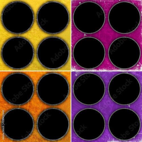 set of colorful circles backgrounds, illustration