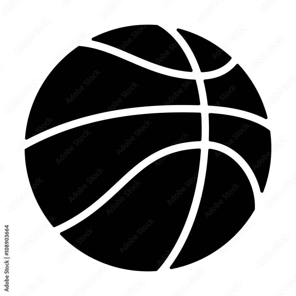 Fototapeta premium Professional basketball or street basketball flat icon for apps and websites 