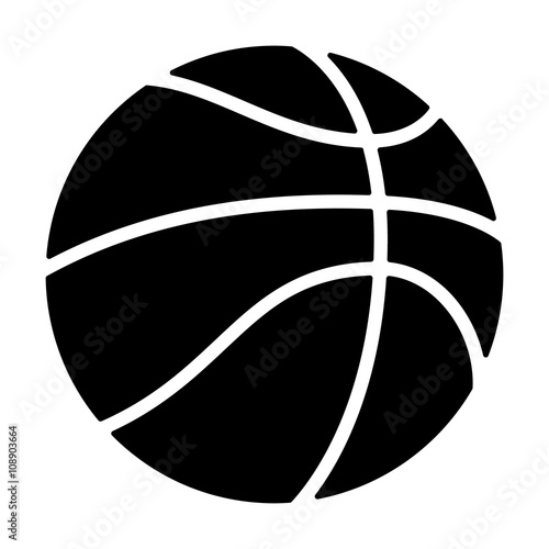 Professional basketball or street basketball flat icon for apps and websites 