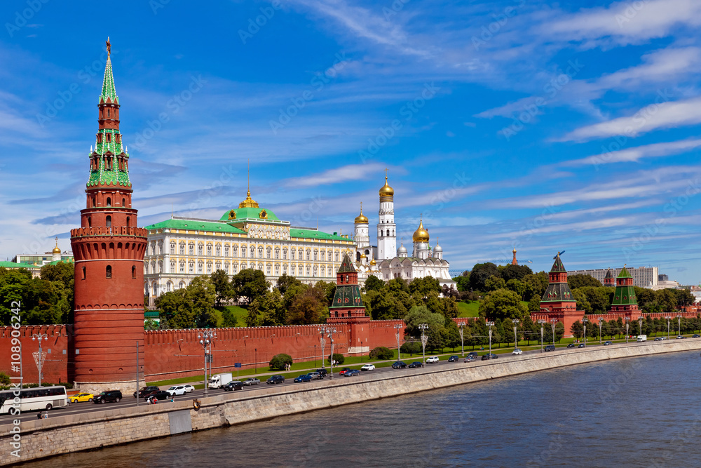 Panorama view on Kremlin in Moscow, Russia