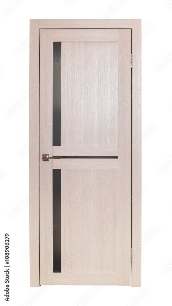 Modern beige room door isolated on white background Modern beige room door isolated on white background