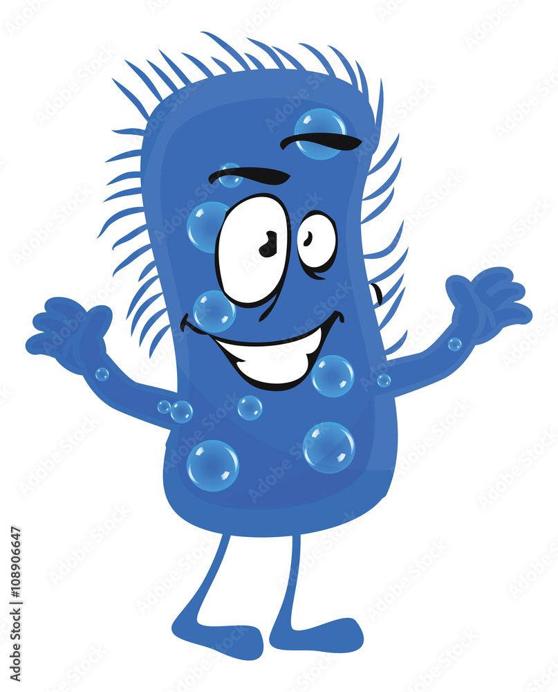 Naklejka premium bacteria and germ characters - vector