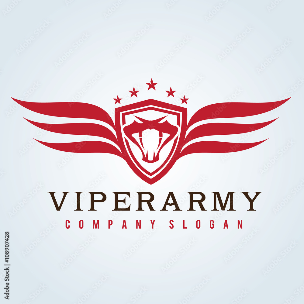 Fototapeta premium Viper logo. Snake emblem. Snake logo