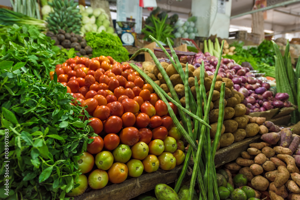 Fresh and organic vegetables at farmers market Fresh and organic vegetables at farmers market