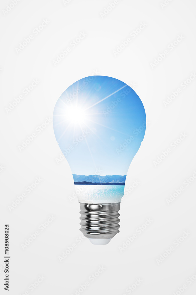 led bulb on white background led bulb on white background