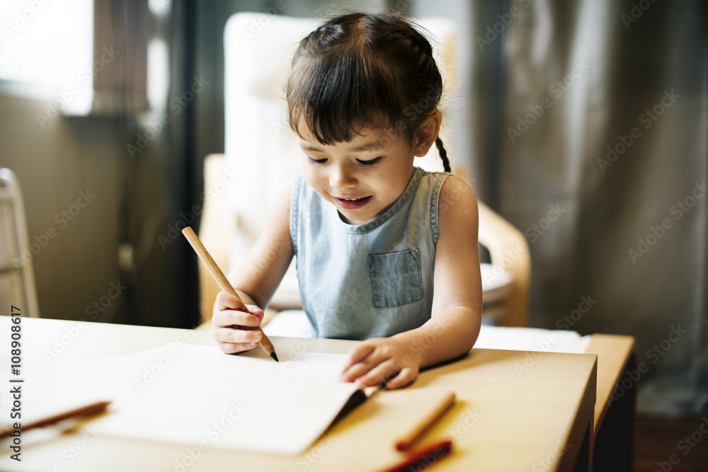 Offspring Toddler Adolescene Cheerful Girl Happy Concept Offspring Toddler Adolescene Cheerful Girl Happy Concept