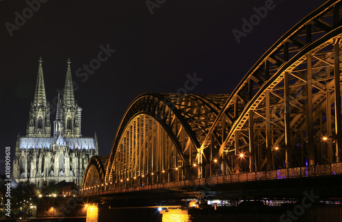 Cathedral and Hohenzollern Bridge - Cologne/Köln, Germany