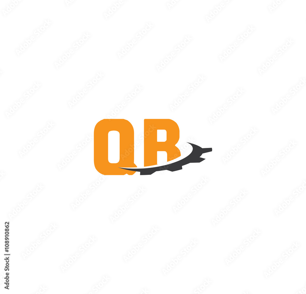 qb alphabet with swoosh gears qb alphabet with swoosh gears