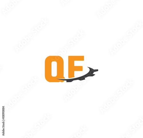 qe alphabet with swoosh gears