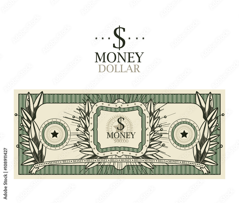 dollar bill  isolated design 