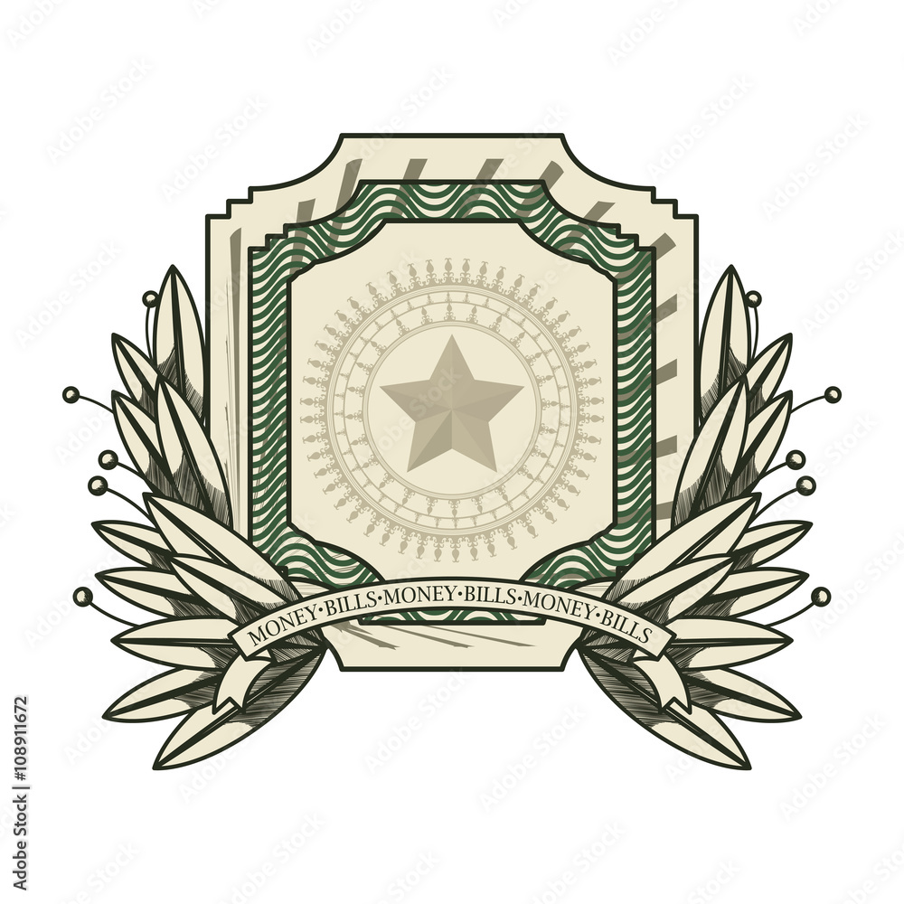 Obraz premium emblem dollar bill design 