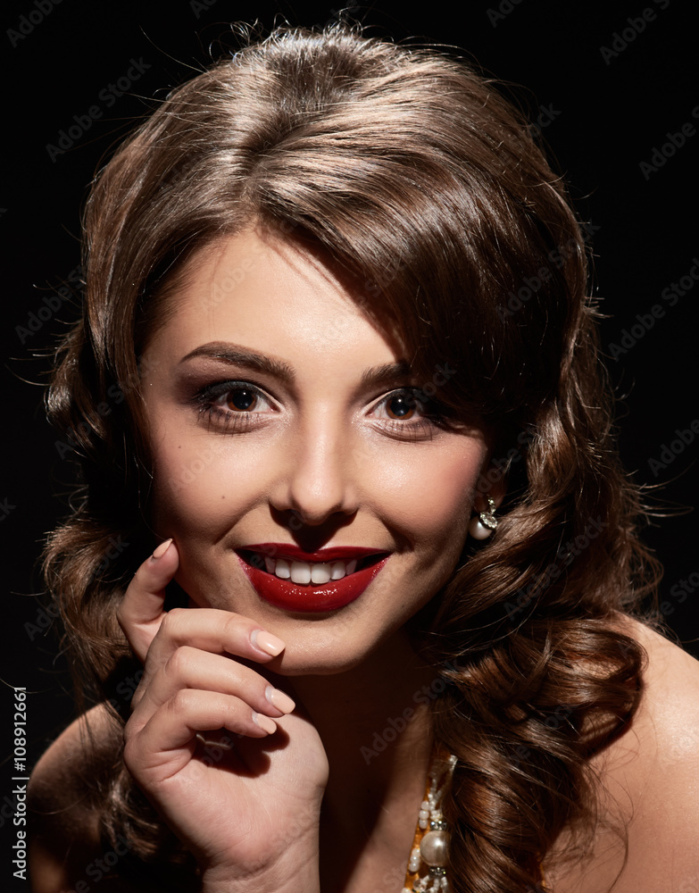 smiling lady close up smiling lady close up