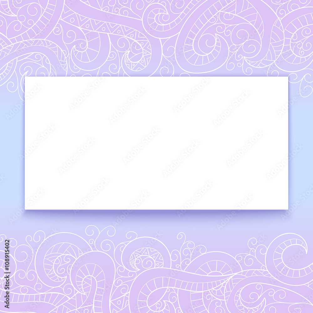 Banner with doddle pattern