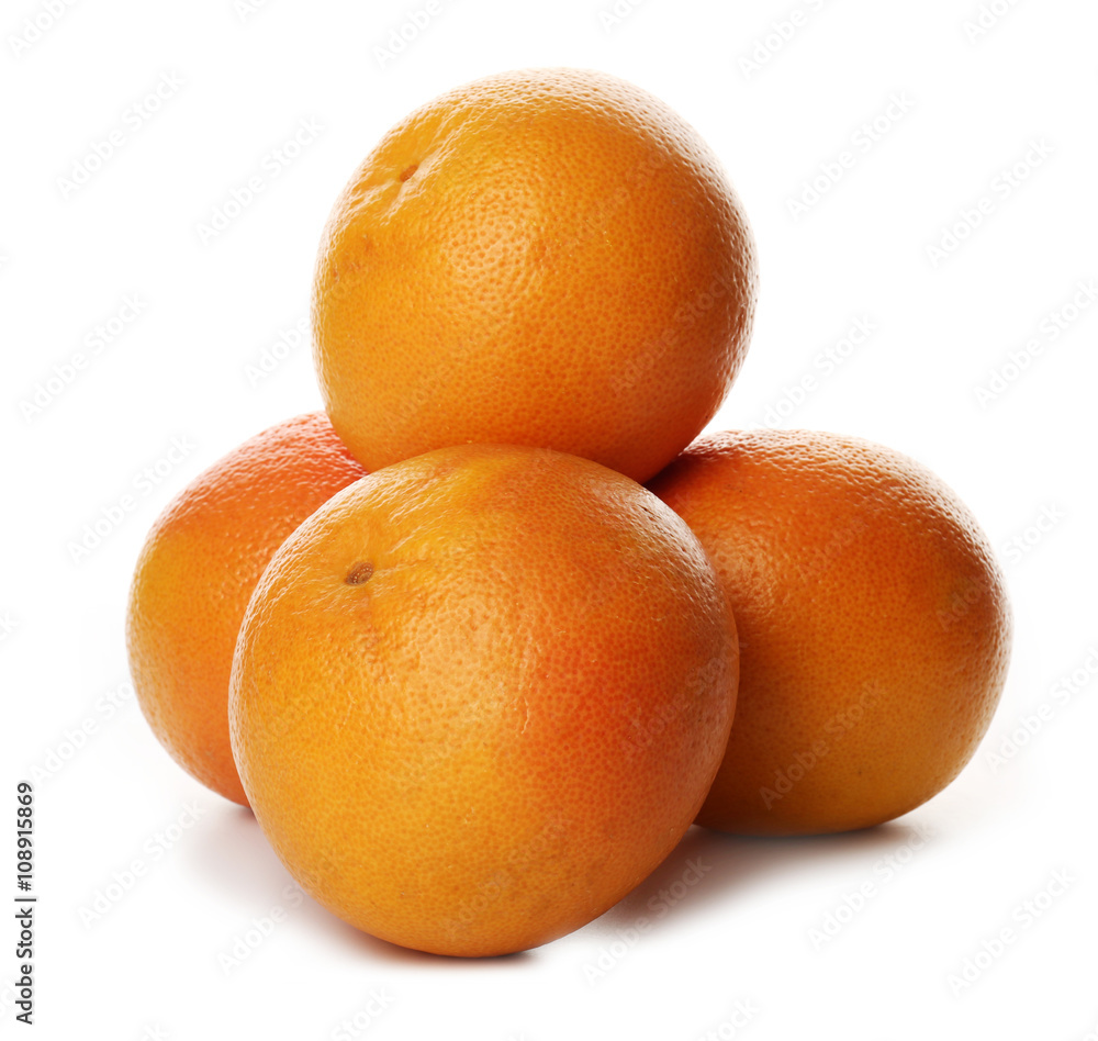 Pile of grapefruits isolated on white background Pile of grapefruits isolated on white background