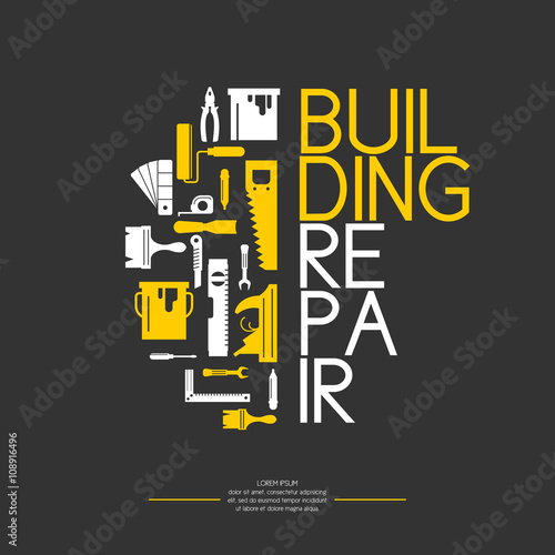 Building and house repair tools.