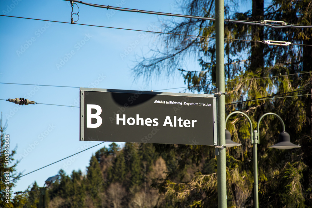 Fototapeta premium Schild 52 - Hohes Alter