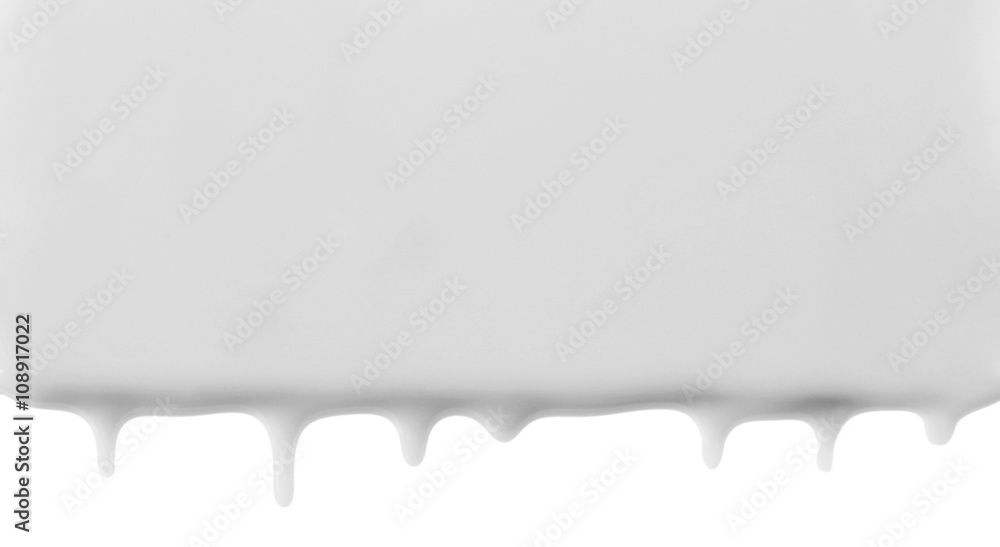 Fototapeta premium Flows milk, isolated on white