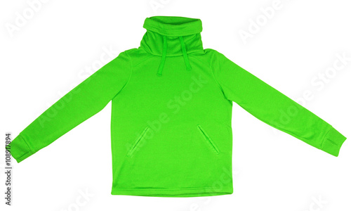 Sweatshirt with thick collar - green