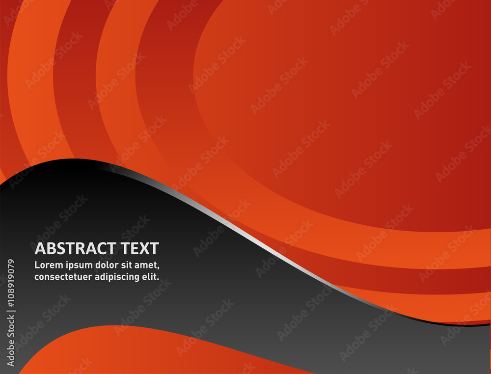 Orange, black abstract background vector

