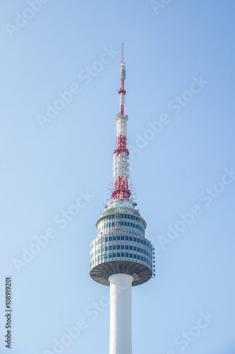 Canvas Print seoul tower,closeup shot