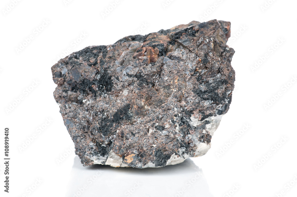 Crystal mineral on white background Crystal mineral on white background
