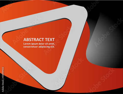Orange background graphic curve line for text and message modern web design
