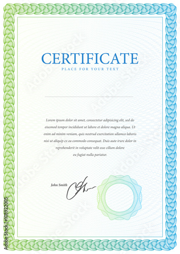 Certificate and diplomas template. Vector
