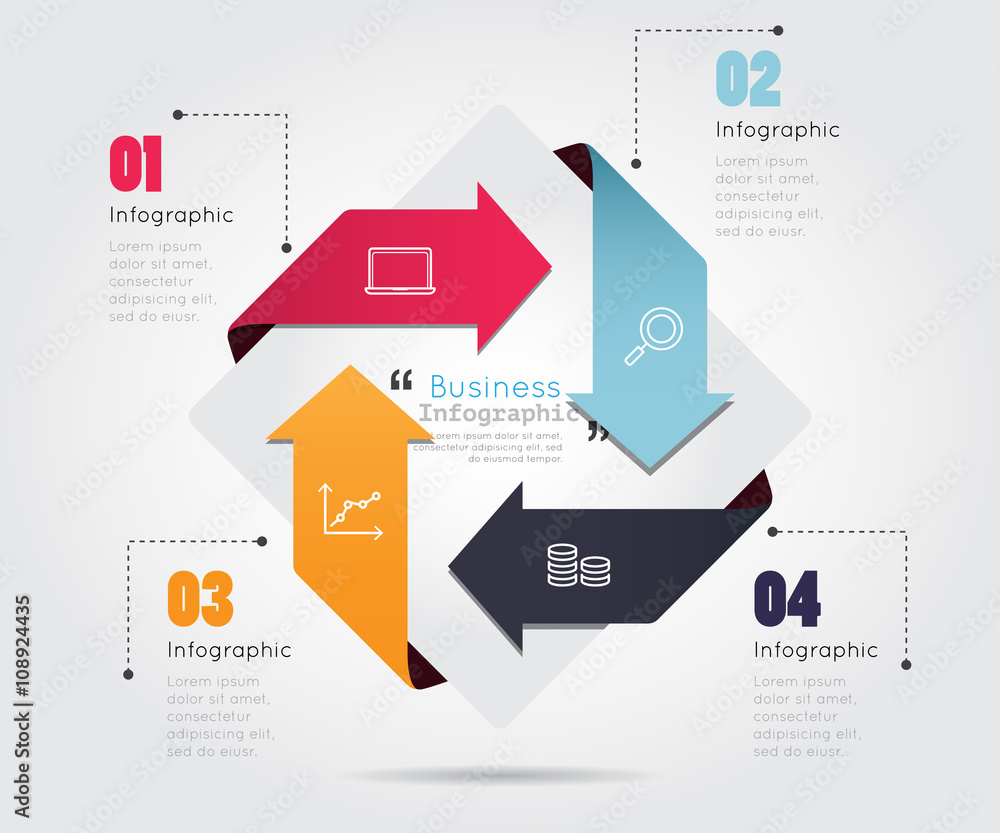 Modern infographic for business concept. Modern infographic for business concept.