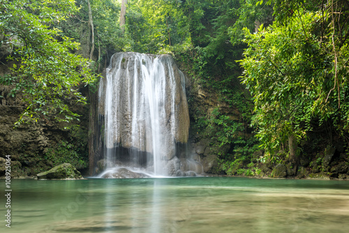 Wonderful waterfall in Kanjanaburi Province  Thailand