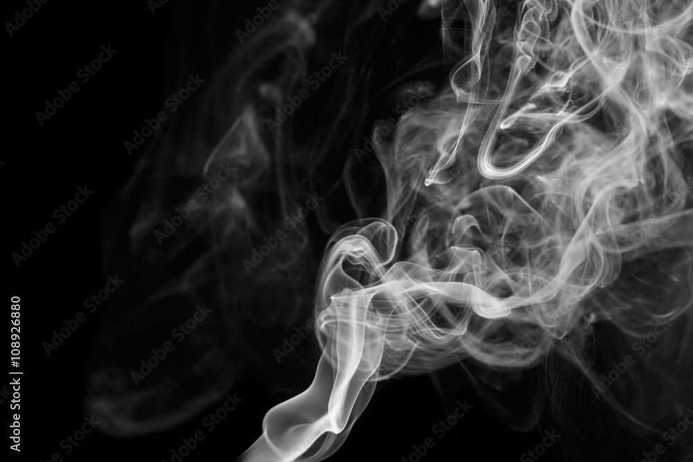 Abstract gray smoke from the incense sticks. Abstract gray smoke from the incense sticks.