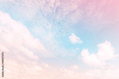 Sky with a pastel colored gradient photo