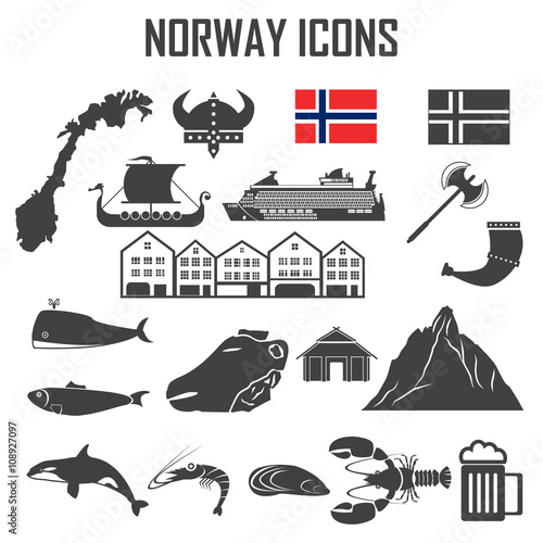 norway icon set.