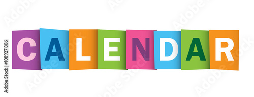 CALENDAR colourful vector letter icon 