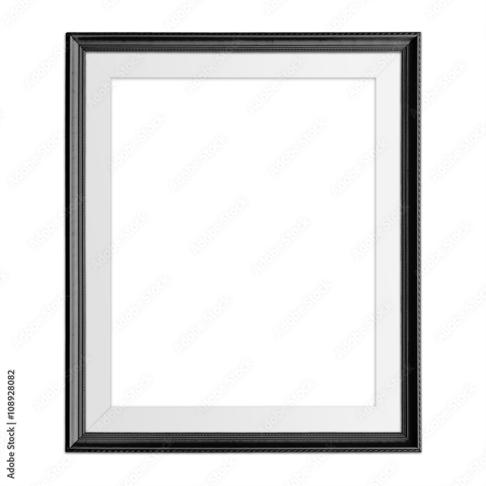 Black blank frame isolated on white background. Black blank frame isolated on white background.