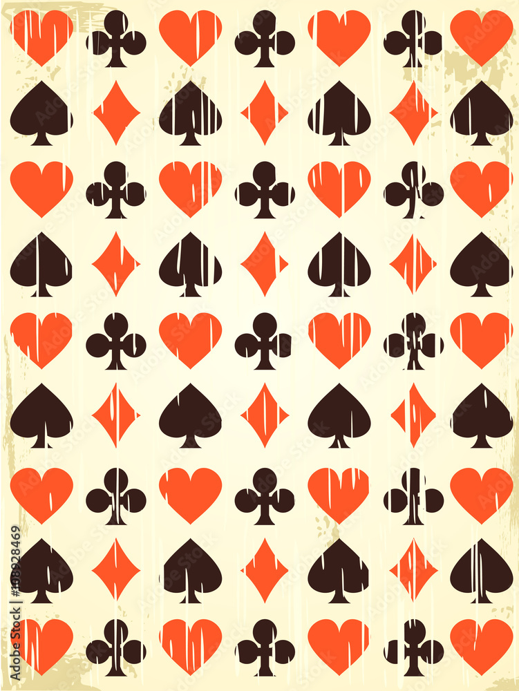 Vector background with playing cards symbols Vector background with playing cards symbols