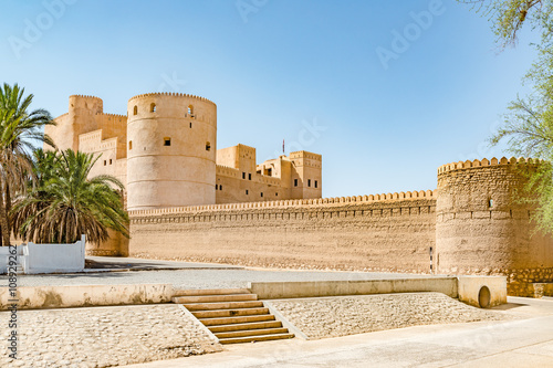 Rustaq Fort in Al Batinah Region, Oman. It is located about 175 km to the southwest of Muscat, the capital of Oman.